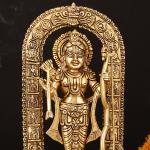 Pure Brass Ram Lalla Statue | 10" x 5.5" x 3" (25.4 x 14 x 7.6 cm) | 3 kg Superfine Sacred Art | Premium Temple Grade Murti | Divine Sculpture